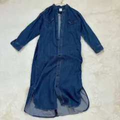 【別注】ROSSO×Lee デニムシャツワンピース 羽織り used加工