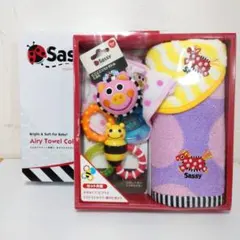 Sassy ピンク　タオル　ヒブ　ラトル　歯がため　セット　YA50610のサムネイル