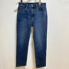 ユニクロ ヒートテック デニムパンツ 28 スリム ストレッチ インディゴのサムネイル