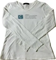 CHIGNON K.T ホワイト Vネック 長袖Tシャツ　Mサイズ