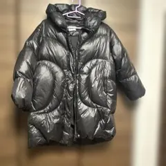 140サイズ ダウンコート ブラック フード付き
