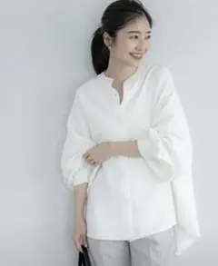 coca ブラウス　スタンドカラー　バルーンスリーブ　未開封