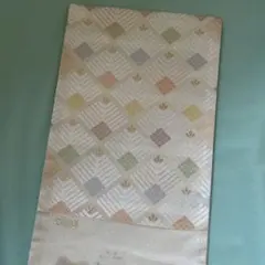 西陣織袋帯未仕立品（株）翠洸織　銀綴地若松文