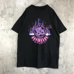 Y3863古着　Tシャツ バックプリント　黒　90s Y2K