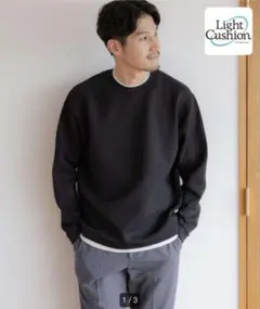 ライトクッションクルーレイヤー GLOBAL WORK Mサイズ ブラック