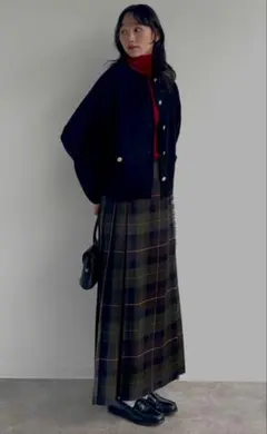 O'NEIL OF DUBLIN ウーステッドウール ロングキルトスカート