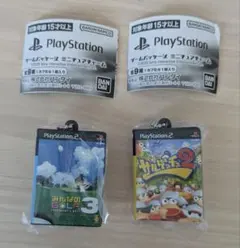 Play station ゲームパッケージ　ミニチュアチャーム　2点セット