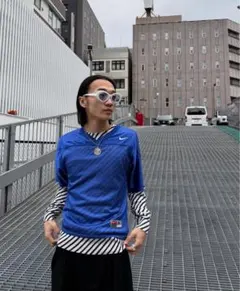 極希少】00s NIKE ゲームシャツ XXL 白黒 背番号8 タイ製 Y2K - メルカリ