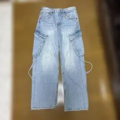 ZARA ライトブルーカーゴデニム