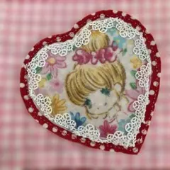 ハンドメイド トートバッグ 女の子イラスト パッチワーク