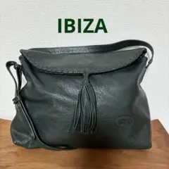 美品★IBIZA イビザ 本革 レザー ショルダーバッグ ダークグリーン2wayのサムネイル