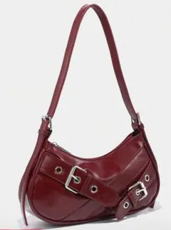 バーガンディ ハンドバック SHEIN