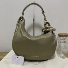 明日まで！]JIMMY CHOO スエード ショルダーバッグ タッセル付き