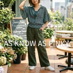 AS KNOW AS PINKY アズノゥアズピンキー 花柄ブラウス フレア袖