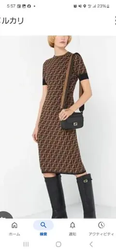 FENDIノースリーブミニワンピース ブラウン 楽天市場】【アパレル】FENDI フェンディ レディース ワンピース