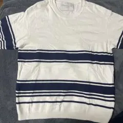ストライプデザイン コットンTシャツ