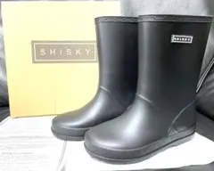 美品✨ SHISKY キッズ レインブーツ③ 長靴 ブラック 箱付のサムネイル