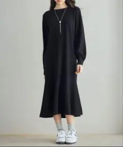 SAISON DE PAPILLOIN ラグランスリーブニットワンピース