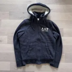 美品　Abercrombie&Fitch 裏ボア　パーカー　ネイビー　y2k
