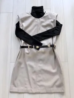 zara ワンピース　フェイクレザー