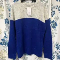 BROWNY ニットセーター ブルー/ホワイト L