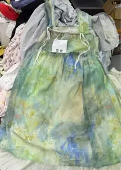 モネ風油絵 ザック染め キャミソールワンピース