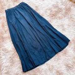 SHIPS シップス ロングスカート フレア ギャザー 美シルエット 上品