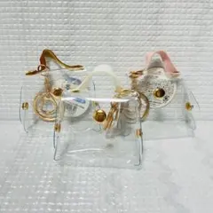 セリア　PVCバッグポーチ 3個セット ミニチュアサイズのサムネイル