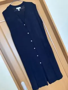 H&M ブラック　ロングジレ