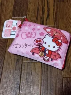 ハローキティ折りたたみエコバッグ　サンリオキャラクターズ　和雑貨シリーズ