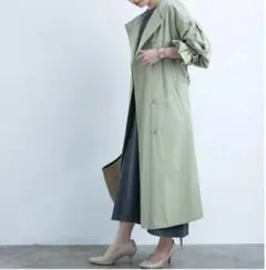 美品⭐︎春にぴったり　ライトグリーン トレンチコート