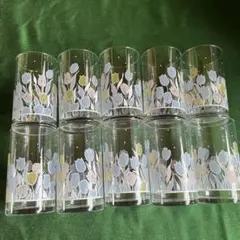 レトロなチューリップグラス 10個セット