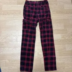 サガミサガン Mサイズ 赤黒チェックパンツ