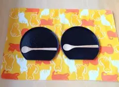 かねやす様専用　取皿　和菓子皿　2個セット　木のスプーン付き