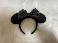 東京ディズニーリゾート ミニーマウス　カチューシャ 黒　スパンコール