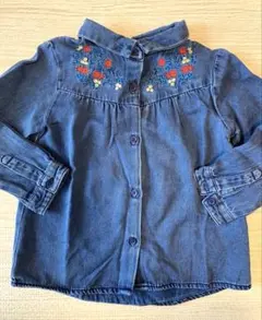 ザラベビー　デニム刺繍シャツ 2/3year 98㎝