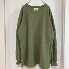 BDG Urban Outfitters メッシュニット ロンT オリーブ Sのサムネイル