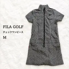 FILA GOLFフィラゴルフ ギンガムチェック 半袖ワンピース M