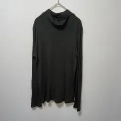 ユニクロ　ダークグレー　長袖　カットソー　トップス　カジュアル　シンプル　L