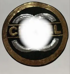 大きなスパンコール ワッペン 19.5×19.5