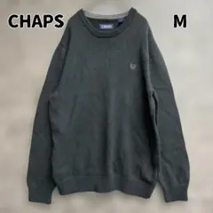 チャップス メンズニット セーター クルーネック 黒 シンプル M【8626】のサムネイル