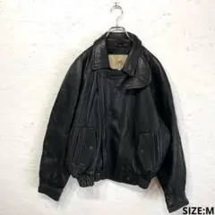 古着Vintageラムレザーライダースジャケットビッグシルエットレザーブルゾン