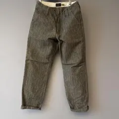 ANACHRONORM ヘリンボーン ワークパンツ サスペンダー ごま塩 32 ANACHRONORM ヘリンボーン ワークパンツ サスペンダー ごま塩 32