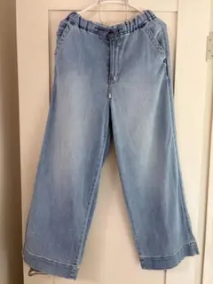 Moname デニム クロップドパンツ ライトブルーSのサムネイル