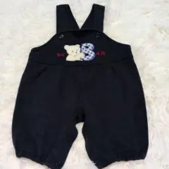 黒いクマ刺繍ロンパース 70cm