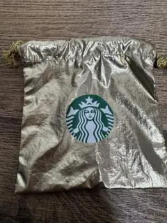 Starbucks ゴールド 巾着袋 ミニカップ セット　スターバックスのサムネイル
