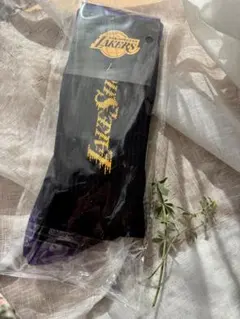 【Los Angeles Lakers】ソックス ✴︎ 黒 ＆ 紫 フリーサイズ