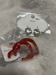 ハートモチーフピアス　2組セット