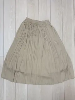 UNIQLO ユニクロ ワッシャーサテンスカート Mサイズ ベージュ