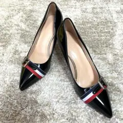 美品 エナメル パンプス ヒール ハイヒール ポインテッドトゥ24